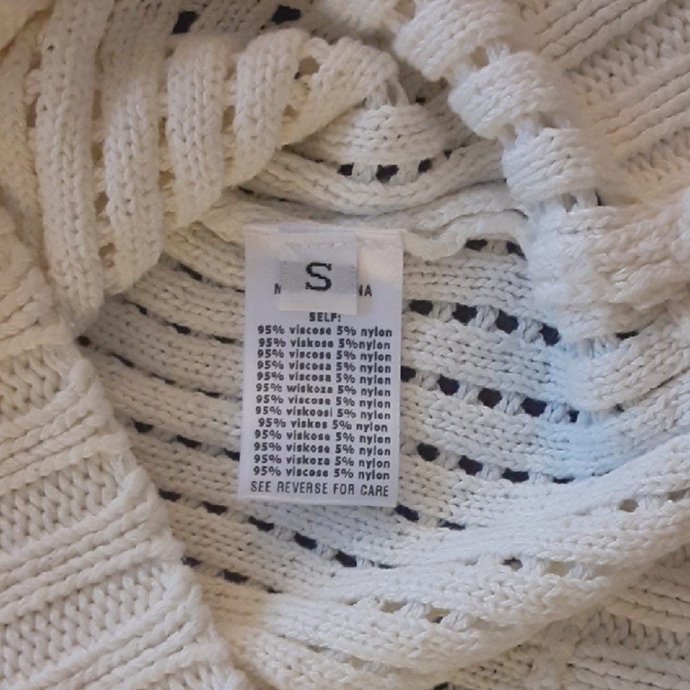 Women's Cream Open-Knit Sweater brand AKNVAS - Picture 6 of 11
